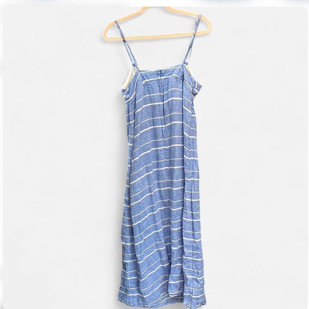 J.Crew 100% Linen Coastal Stripe Midi Dress Size XS - Picture 4 of 9